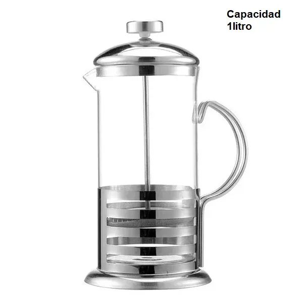 Cafetera francesa 1000 ml Inoxidable - Modelo aleatorio