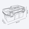 Caja De Herramientas RIMAX 16 " Con Tapa Organizadora