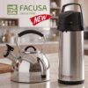 Combo Tetera 2.5 Lt. Acero Inoxidable + Termo Sifón 1.9 Lt. Facusa - GARANTIA