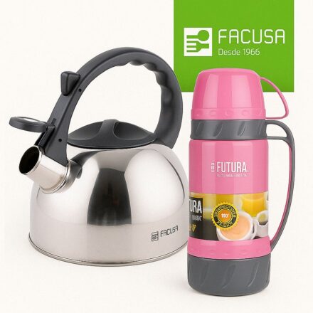 Combo Tetera 3 Lt Facusa + Termo 1 Lt Futura