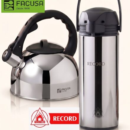 Combo Tetera FACUSA Acero Inox y Termo Sifón 1.9 Lts. RECORD GARANTIA