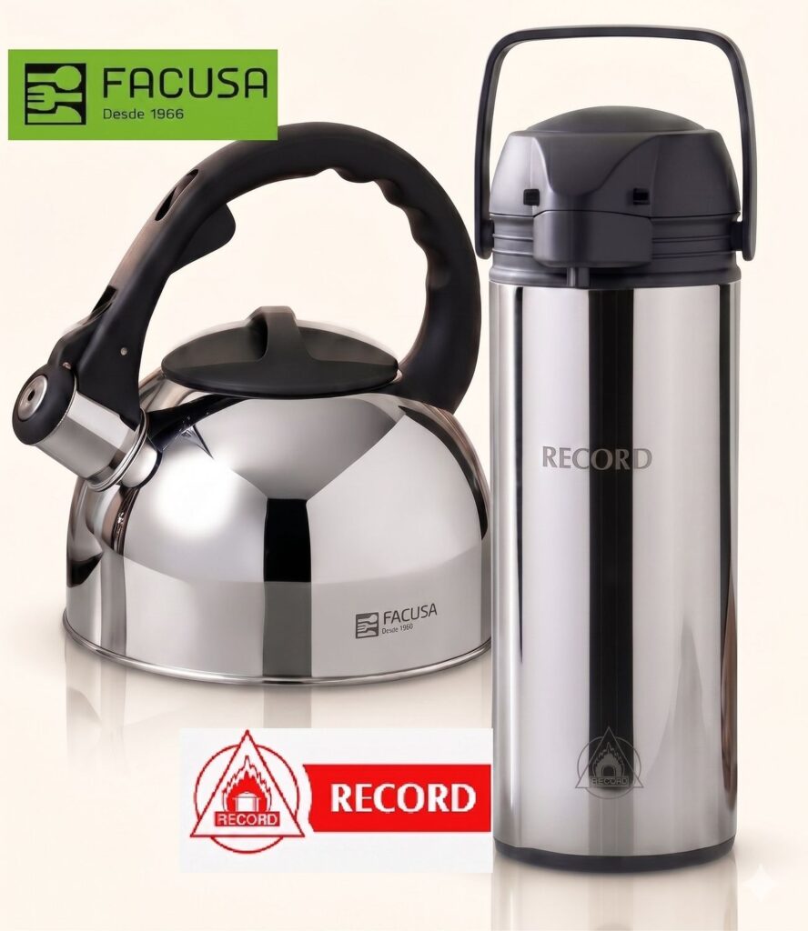 Combo Tetera FACUSA Acero Inox y Termo Sifón 1.9 Lts. RECORD GARANTIA