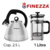 COMBO Tetera Finezza 2.50 Lt. y Cafetera FRANCES Acero Inoxidable