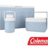 Cooler Coleman Combo 48qt 5qt botella pliquido Color Celeste