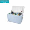 Cooler Coleman Combo 48qt 5qt botella pliquido Color Celeste