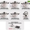 FACUSA Juego de Ollas 12 PIEZAS con Tetera Acero Inoxidable GRATIS UTENSILIOS