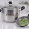 FACUSA OLLA 20 CM CON TAPA DE VIDRIO ACERO INOX C/ SARTEN GRATIS!! / ...