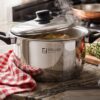 FACUSA OLLA 20 CM CON TAPA DE VIDRIO ACERO INOX C/ SARTEN GRATIS!! / ...