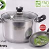 FACUSA OLLA CON TAPA DE VIDRIO ACERO INOX C/ SARTEN GRATIS!!