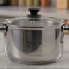 FACUSA OLLA CON TAPA DE VIDRIO ACERO INOX C/ SARTEN GRATIS!!