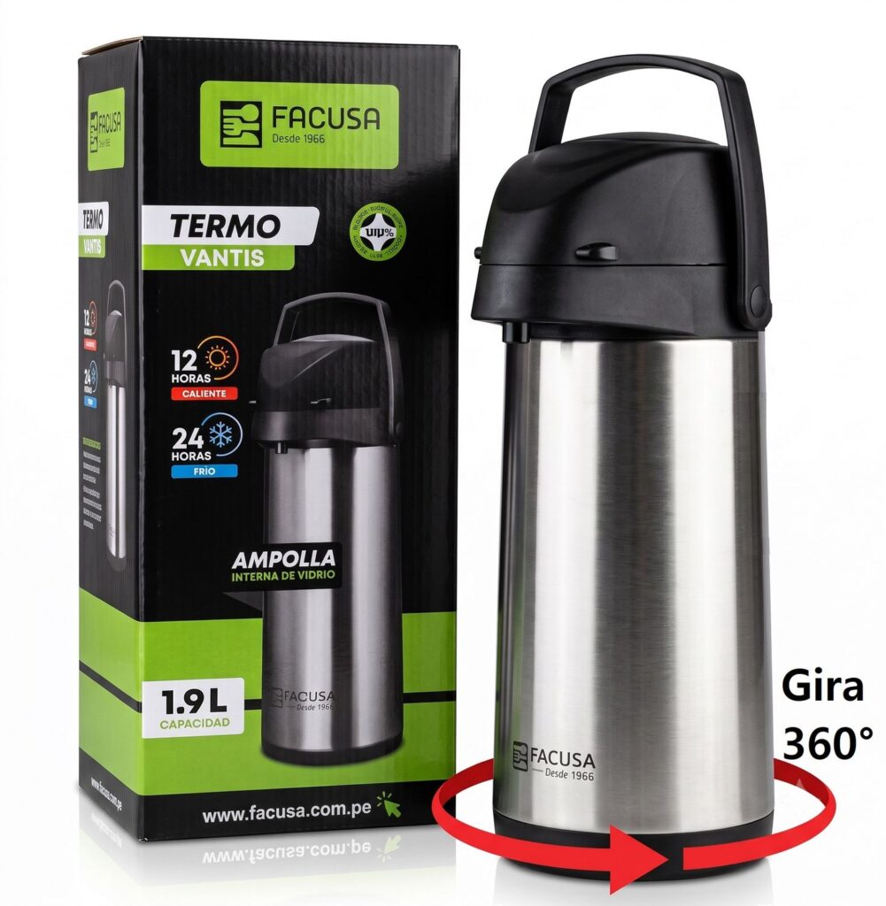 FACUSA Termo Sifon de Acero Inoxidable 1.90 LITROS - GARANTIA !!
