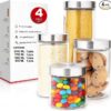 Frascos de Vidrio con Acero inox 4 piezas