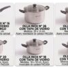 JUEGO DE OLLAS 12 PIEZAS ACERO INOXIDABLE FACUSA