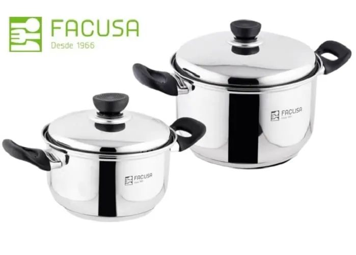 Juego de Ollas 4 piezas Acero Inoxidable Facusa