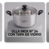 Juego de Ollas 6 piezas Acero Inox Facusa