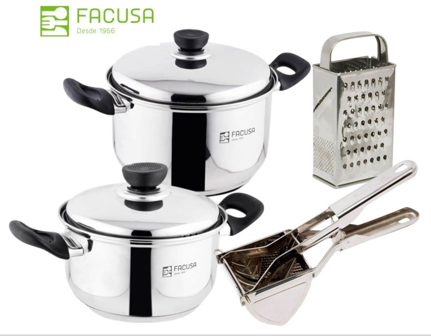 Juego de Ollas cocina Acero Inoxidable Facusa
