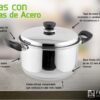 Juego de Ollas con tapa de acero + Tetera Acero Inoxidable 7 piezas