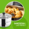 Juego de Ollas con tapa de vidrio + Tetera Acero Inoxidable 7 piezas