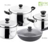 Juego de Ollas + Wok 28 cm Acero Inoxidable Facusa