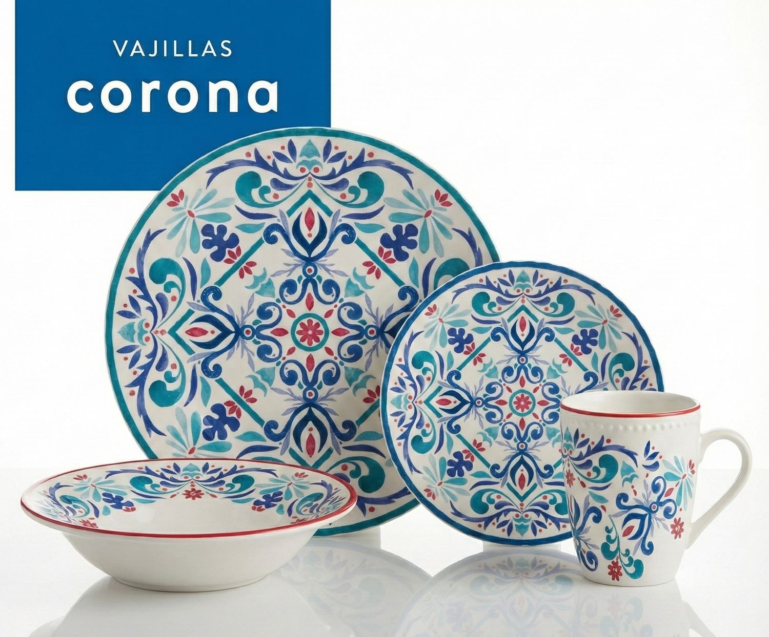 Juego de Vajilla 16 Piezas Antonella Corona