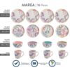 Juego de Vajilla 16 Piezas CORONA -modelo MAREA
