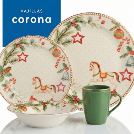 Juego de Vajilla 16 Piezas Navidad - Corona