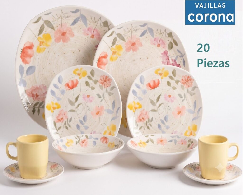 Juego de Vajilla ALISA 20 Piezas Corona