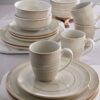 Juego de Vajilla Caoba Gris 16 Piezas Corona - Plato Pando 26cm