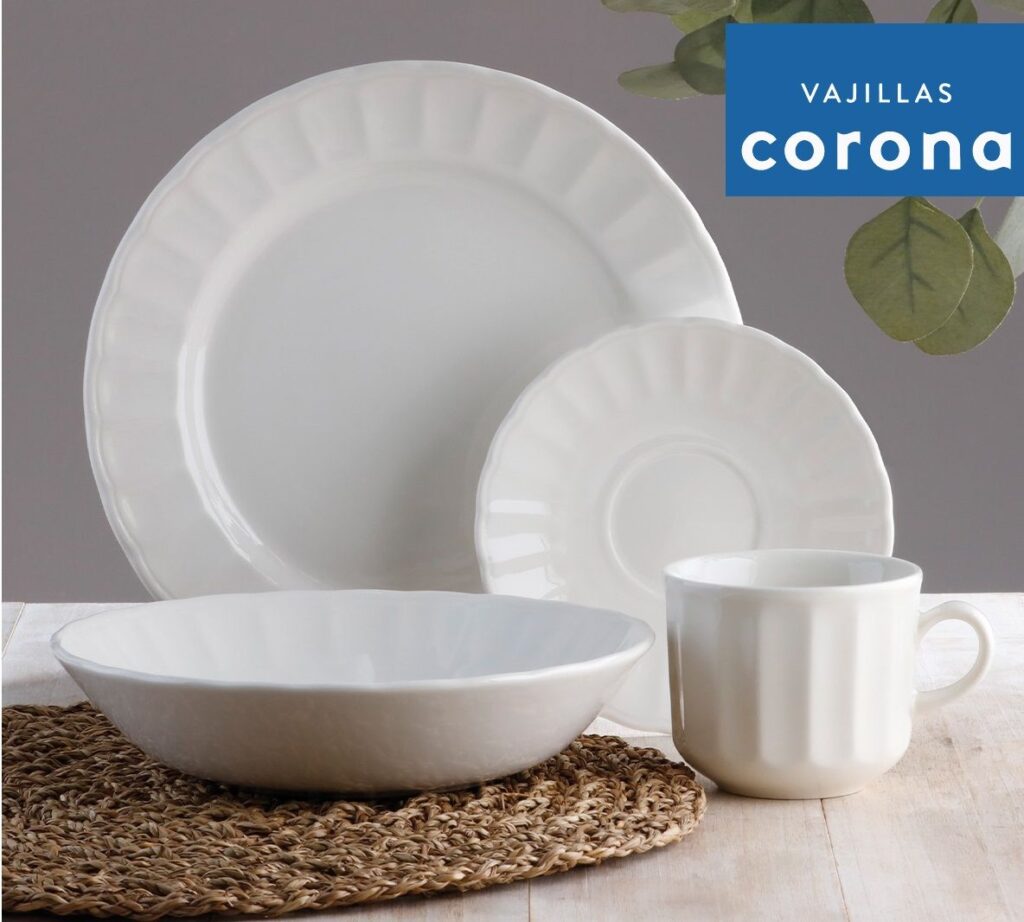 Juego de Vajilla Caribe 16 Piezas Corona