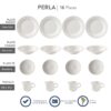 Juego de Vajilla Corona 16 Piezas Perla blanco Original