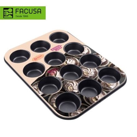 Molde x 12 quequitos Facusa 35x26.5x3cm