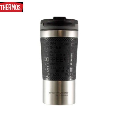 Mug de acero 360ml negro thermos