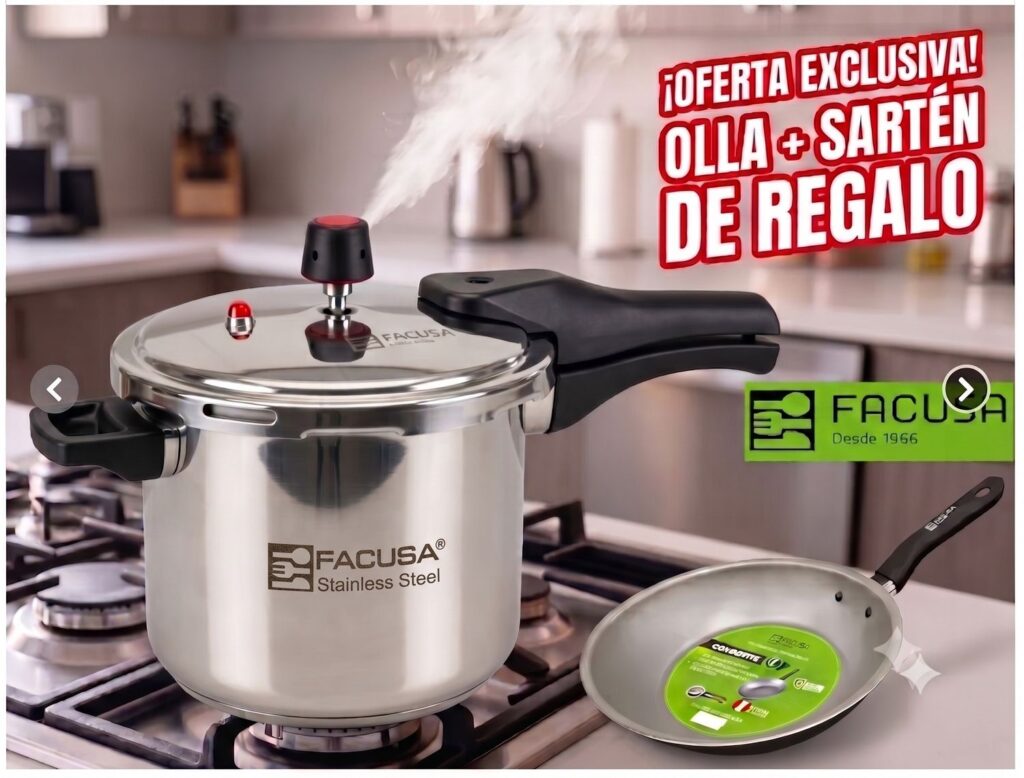 Olla a presión 5 Litros Facusa- REGALO SARTEN