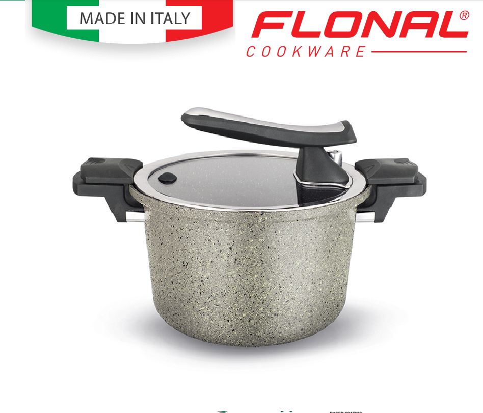 Olla a Presión Italiana Flonal 24CM
