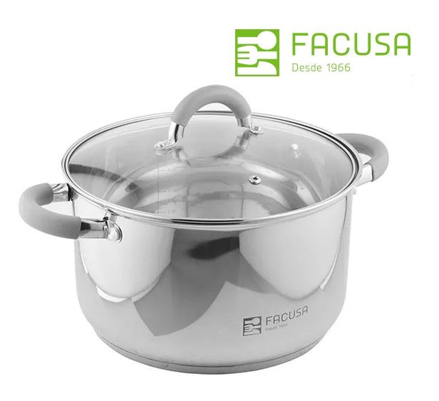 Olla de Acero Inoxidable con tapa escurridor de 20cm - 3.30 litros Facusa