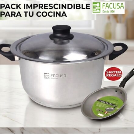 Olla FACUSA de 20 cm Acero inoxidable Facusa