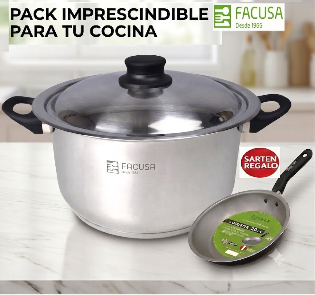 Olla FACUSA de 20 cm Acero inoxidable Facusa