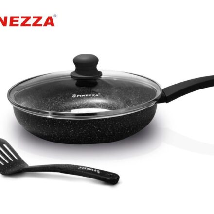 Sarten Granito con Tapa 28 cm y espatula FINEZZA