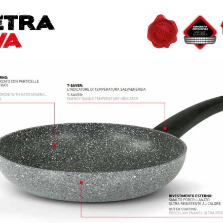 Sarten Italiana Pietra Viva Honda 22cm Original