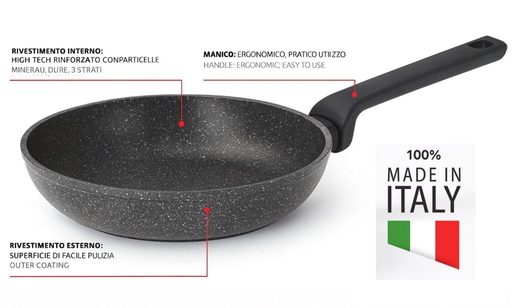 Sarten Italiana Roca Volcánica 24 cm