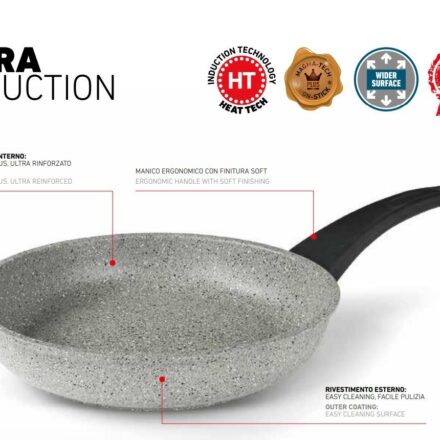 Sarten Italiana Wok GRANITO 28 cm Para INDUCCION