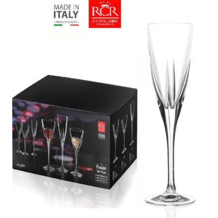 Set de Copas x 06 Champagne 17CL. RCR - Hecho en Italia