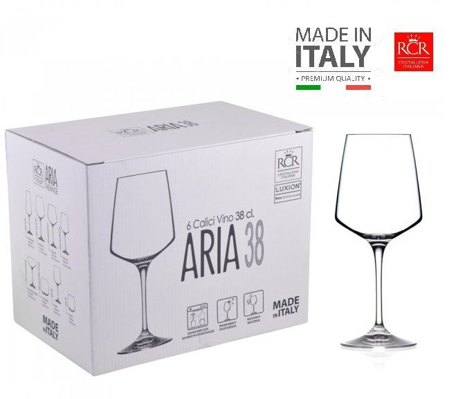 Set de Copas X 06 Vino 38CL. RCR - Hecho en Italia