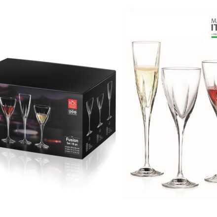 Set de Copas x 18 Piezas RCR - Modelo Fusion 100% Hecho en Italia