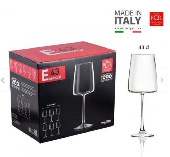 Set de copas x 6 Vino 43CL. RCR - Hecho en Italia