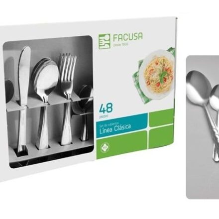 Set de cubiertos 48 Piezas Acero Inoxidable Modelo 80 Facusa