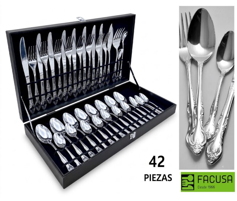 Set de Cubiertos Facusa 42 piezas - Modelo Medallon ORIGINAL !!!