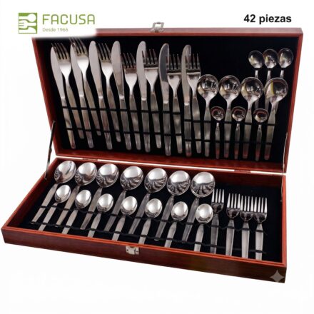 Set de Cubiertos Facusa de 42 piezas -Acero Inoxidable