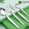 SET DE CUBIERTOS HOTELERO FACUSA ACERO INOXIDABLE 24 PIEZAS (CAJA)