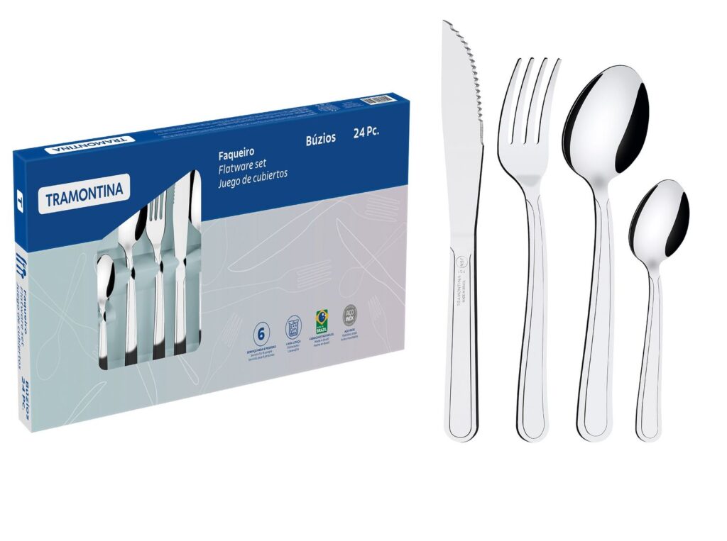 Set de Cubiertos Tramontina 24 Piezas - Caja Regalo